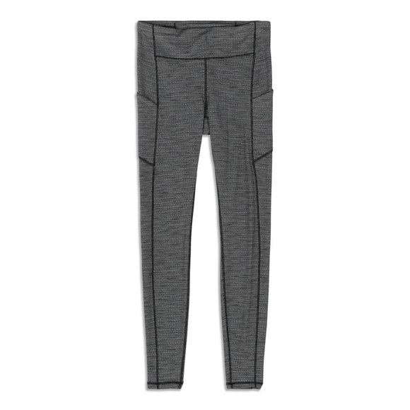 Lululemon Speed Up Tight Luxtreme - Lyon Variegated Knit Black Heathered Black - Picture 1 of 8